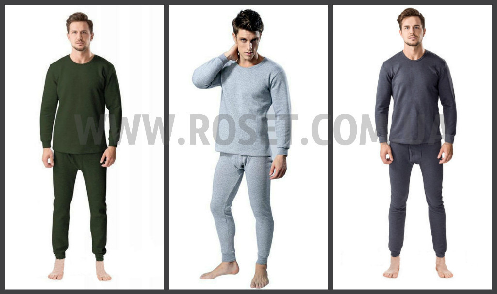 Термобілизна чоловіча - Spaio Survival Line (100% cotone) Польща (Сірий, Хакі, Графіт)