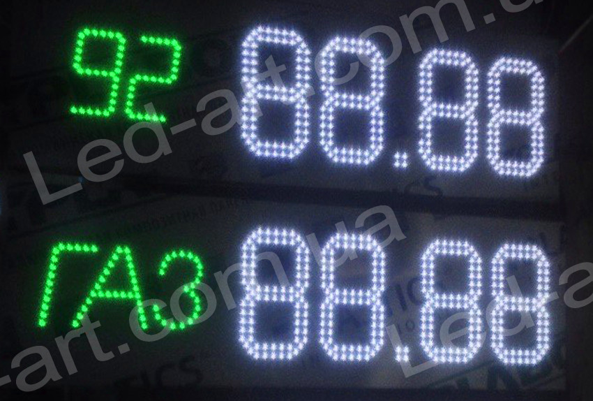 Светодиодное табло для АЗС LED-ART-Stela-200-12, ценовой модуль для АЗС - фото 6 - id-p8333801