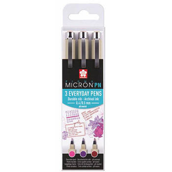 Ручка капілярна PIGMA Micron PN Crafts 3ол (Рожево-червоний, пурпуровий бордовий) POXSDKPN3B