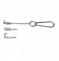 Гачок хірургічний 2-х зубий гострий, 220 мм