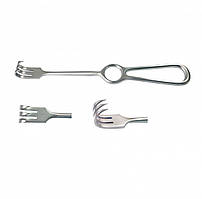 Гачок хірургічний 3-х зубий гострий, 220 мм