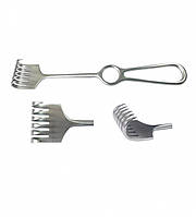 Гачок хірургічний 6-ти зубий гострий, 220 мм