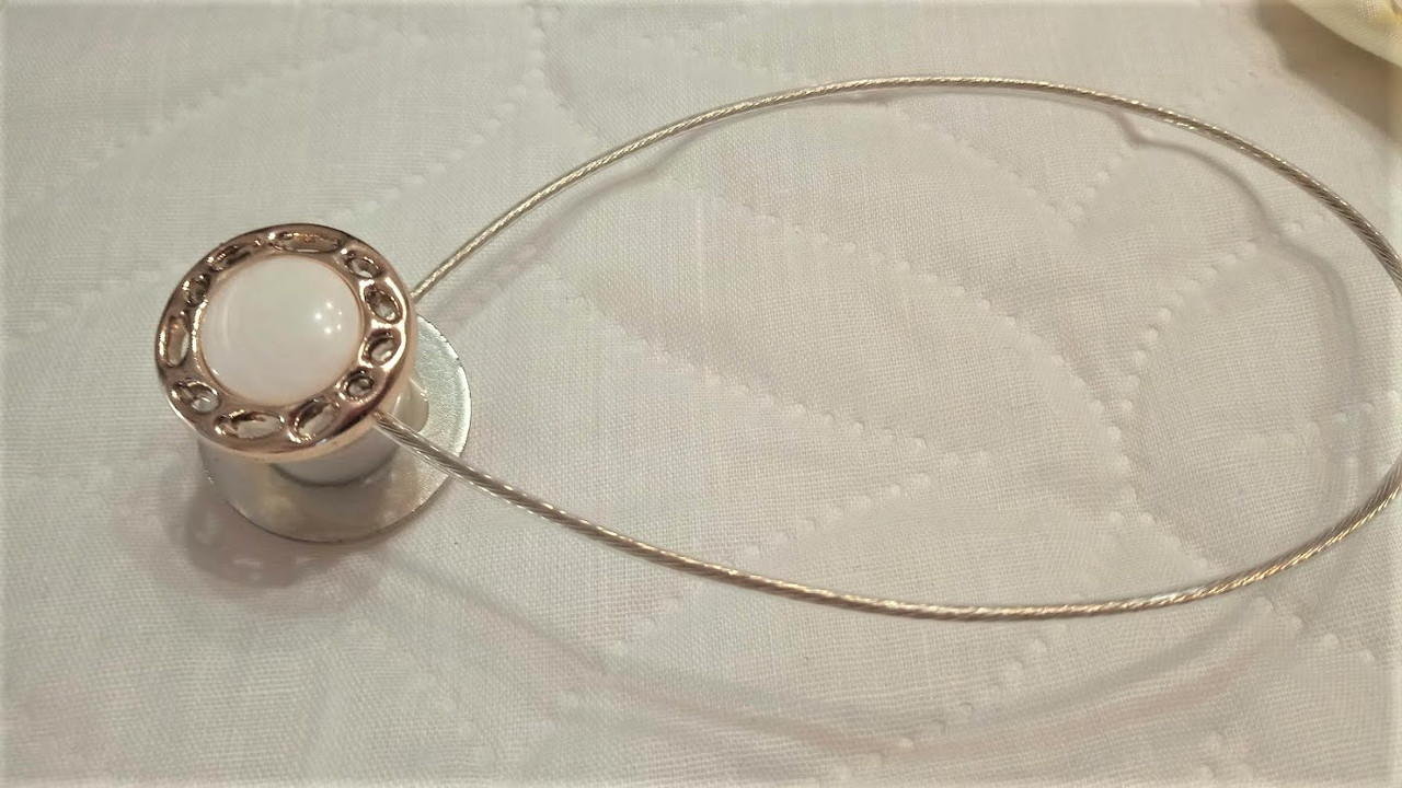 Магніт-підхоплювач для штор ручної роботи "Тур" двобічний, фото 1