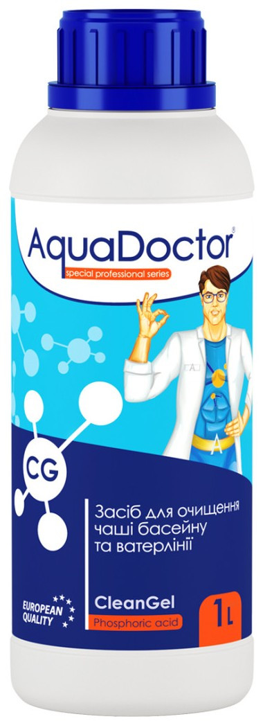 Хімія для басейну - Засіб для очищення ватерлінії AquaDoctor CG CleanGel - 1л, фото 1
