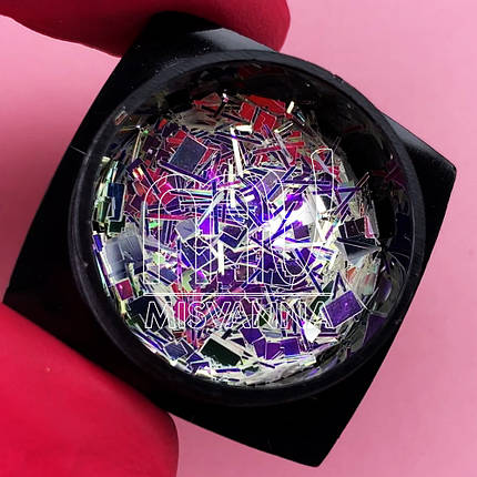 Конфетті Starlet Professional дзеркальні кубики+смужки SP-003, фото 3