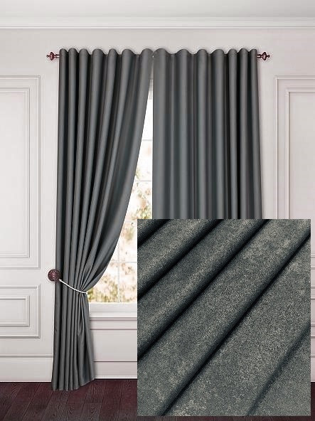 Готові штори "Софт Темний Сірий"