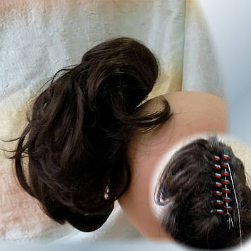 Хвіст короткий пишний на крабі шоколадний BABY-6