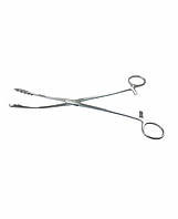 Щипці для взяття ватних тампонів вигнуті