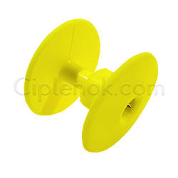 Вушна бирка (кліпса) кругла 30 мм жовта (БРК-15)