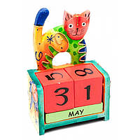 Календарь настольный деревянный Кот