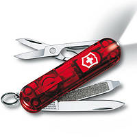 Швейцарский нож Victorinox Swiss Lite с фонариком / красный полупрозрачный
