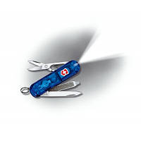 Швейцарский нож Victorinox Swiss Lite с фонариком / синий полупрозрачный