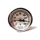 Термометр 0-160°С, Ø63мм, з різьбою 1/2 "біметалічний, осьовий, PAKKENS