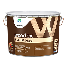 Ґрунтувальний антисептик для захисту деревини Teknos Woodex Aqua Base прозорий 10 л