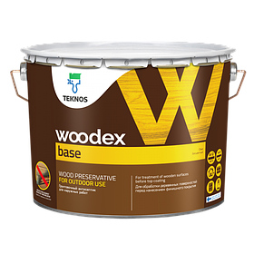 Ґрунтувальний антисептик для захисту деревини Teknos Woodex Base прозорий 10 л
