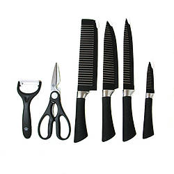 Ножі кухонний набір 6 предметів MHZ non-stick king-0002