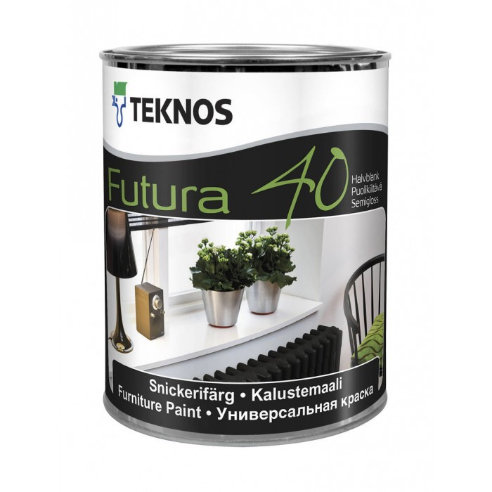 Напівглянсова фарба для дерева та металу Teknos Futura 40 2.7 л