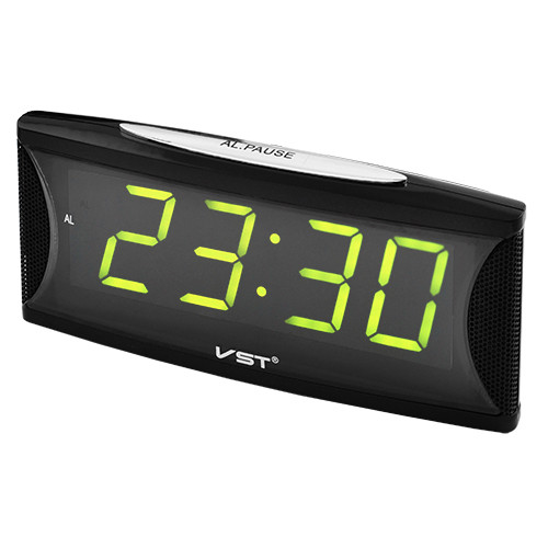 Годинник мережний VST 719-2, Настільний електронний годинник живлення USB