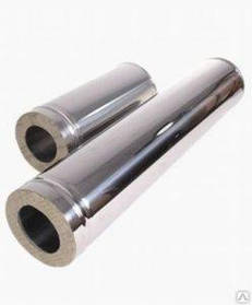 Труба димоходу нержавіюча сталь 0,5/0,5 мм,діаметр 120/220 мм. димохід, 1м