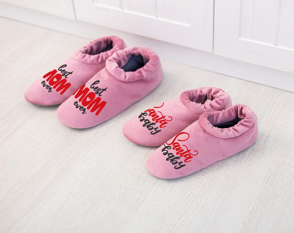 Дует домашніх капців комфортів Найкраща мама у світі та Santa Baby