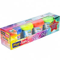 Игровое тесто "Play-Toys" Neon 4х50г.