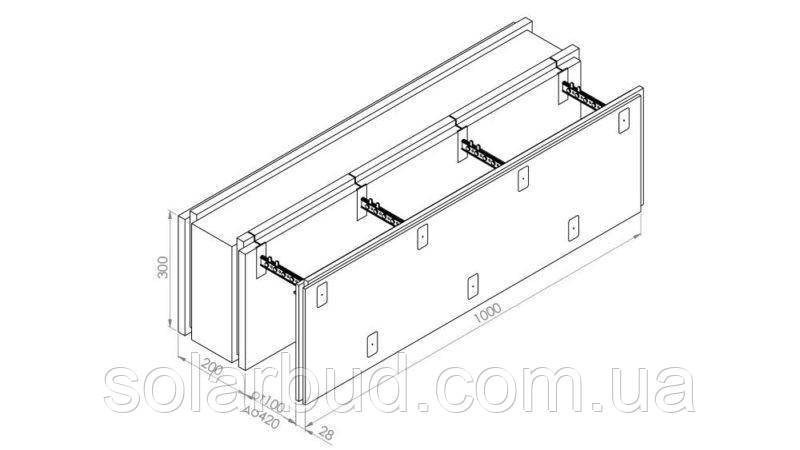 Блок незнімної комбінованої опалубки Комблок 200 Neopor - фото 3 - id-p849867101