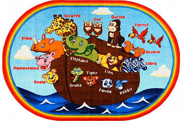 Дитячий килим ANIMALS SHIP ANTI-SLIP, фото 2