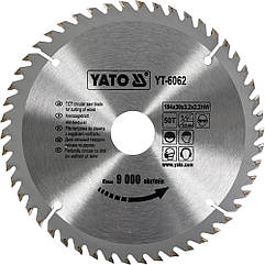 Диск пильний по дереву YATO 184 х 30 х 3.2 2.2 мм х 50 зубців R. P. M до 9000 1/хв YT-6062