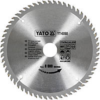 Диск пильный по дереву YATO 210 х 30 x 3.2 x 2.2 мм 60 зубцов R.P.M до 8000 1/хв YT-6068