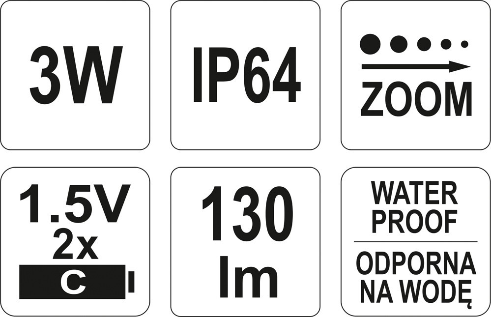 Фонарь с LED высокой мощности/зумм Yato YT-08577 - фото 2 - id-p849936098