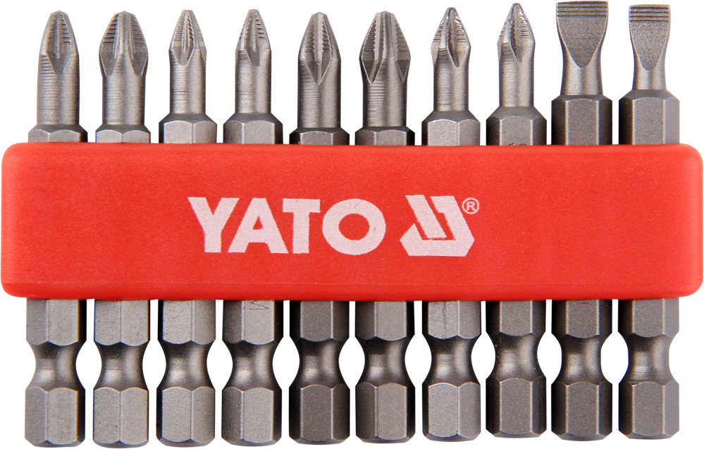 Набір насадок отверточних YATO 1/4" 50 мм 10 шт YT-0483