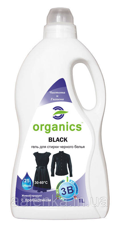 Гель для прання, чорного білизни, BLACK, 1л, Organics