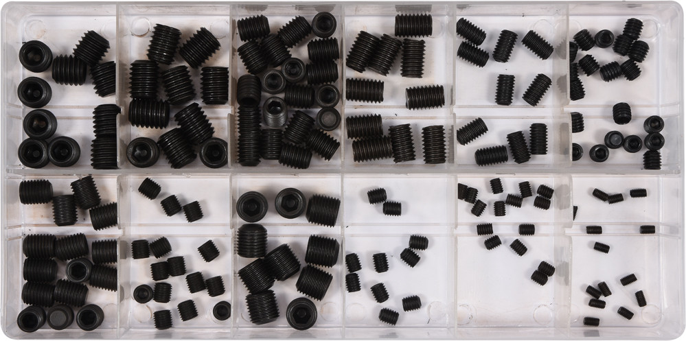 Гвинти з плоским наконечником YATO; наб. 160 шт. YT-06777, фото 1