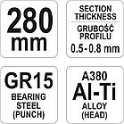 Щипці YATO для з'єднання металевих профілів t≤ 0.8 мм L=280 мм YT-51311, фото 5