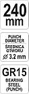 Щипці YATO для просікання круглих отворів Ø=3.2 мм у металевих аркушах t≤0.8 мм L=240 мм YT-51320, фото 5