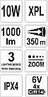 Ліхтар світлодіодний YATO XPL CREE Р=10 Вт Ф=1000 lm живлення-4 х R14 Ø=46 мм x 254 мм YT-08567, фото 6