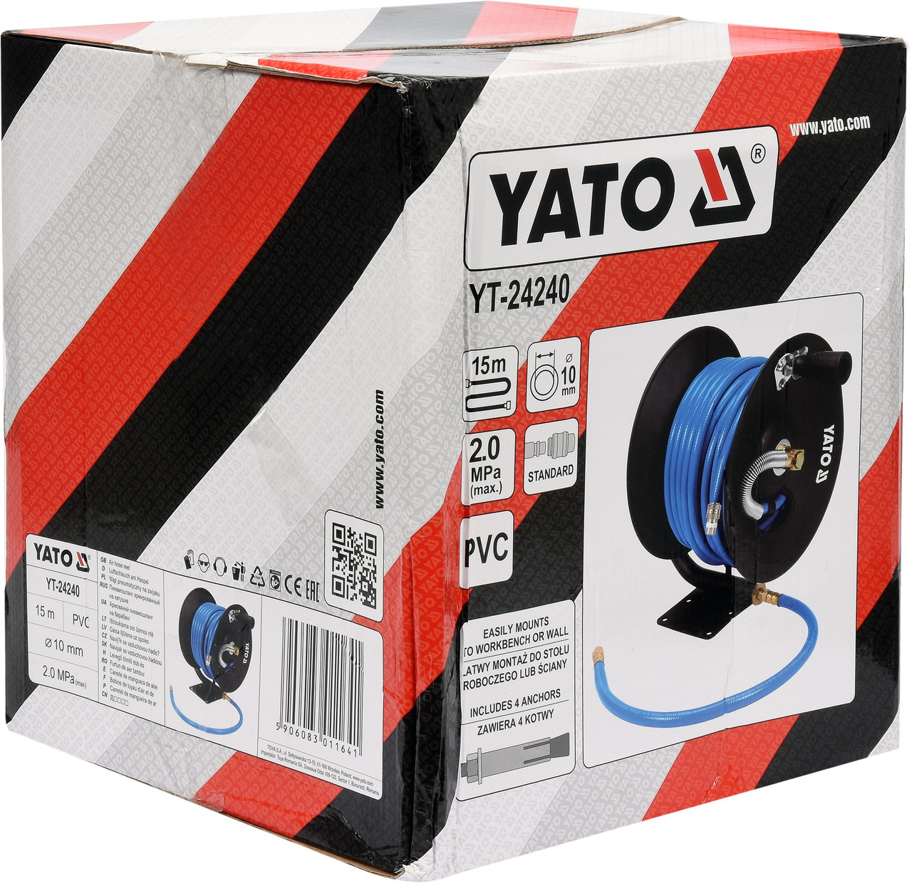 Шланг пневматический YATO на катушке 10 мм 15 м YT-24240 - фото 3 - id-p849944613