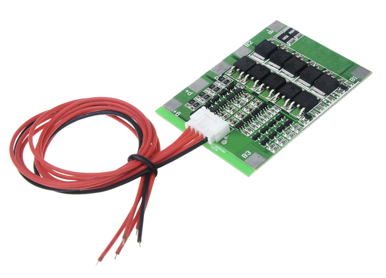BMS контролер плата із захистом і балансуванням АКБ Li-Ion 18650 4S 30A HX-4S-F30A
