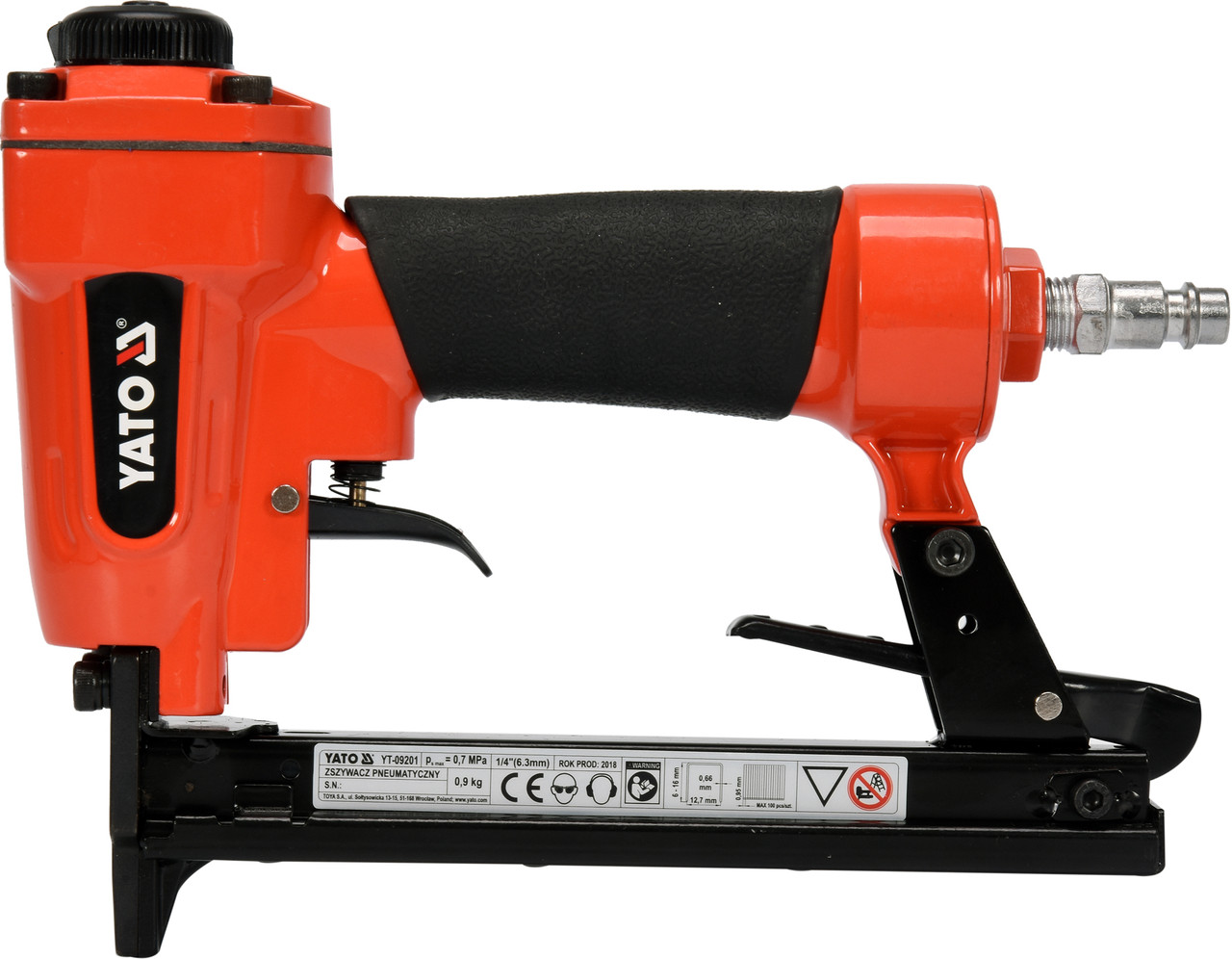 Степлер пневматичний YATO для скоб 6-16 х 12.7 мм YT-09201, фото 1