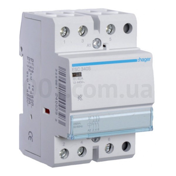 Контактор Hager 40A 3НО 230В безшумний ESC340S