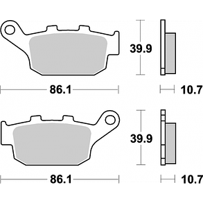 Мото колодки SBS 614LS задня синтетика для HONDA CBR/HONDA CB/HONDA XL — Transalp/TRIUMPH Daytona/YAMAHA XJ, фото 4