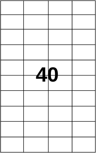 Самоклейка А4 -52,5*29,7 мм (40 на аркуші)