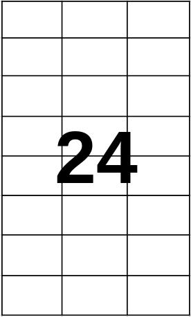 Самоклейка А4 -70*38 мм (24 на аркуші)