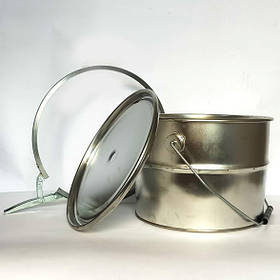 Відро металеве 5 л під обруч з кришкою метал