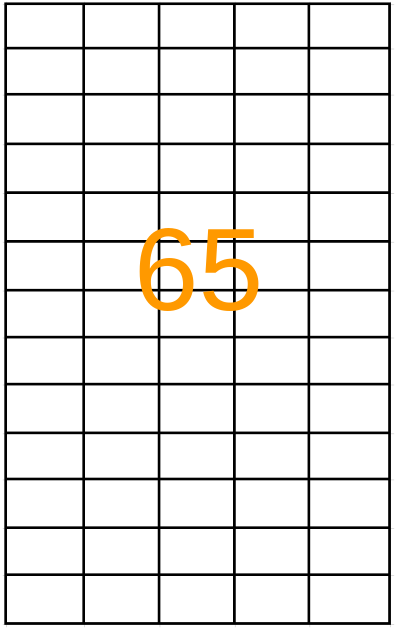 Самоклейка А4 -38*21 мм (65 шт. на аркуші)