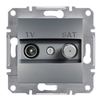 Розетка телевізійна + супутник кінцева TV-SAT Schneider Electric Asfora Сталь EPH3400162
