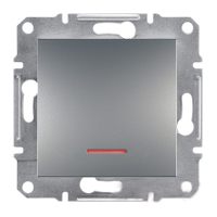 Вимикач одноклавішний з підсвіткою Schneider Electric Asfora Сталь EPH1400162
