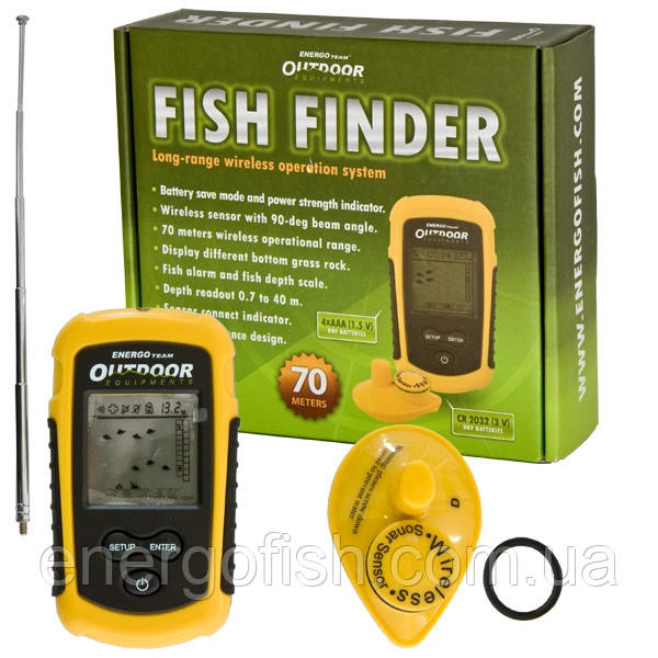 Ехолот Fish Finder портативний безпровідний для пошуку риби - фото 1 - id-p75413600