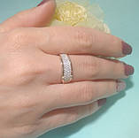 Срібна каблучка із золотими вставками Зіркова доріжка, фото 2