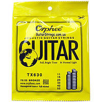 Струны Orphee TX630 Phosphor Bronze 75/25 Acoustic Guitar Strings 11-52